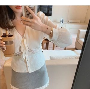 Korean cute skil lace shirt